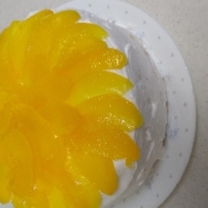 黄桃ケーキ